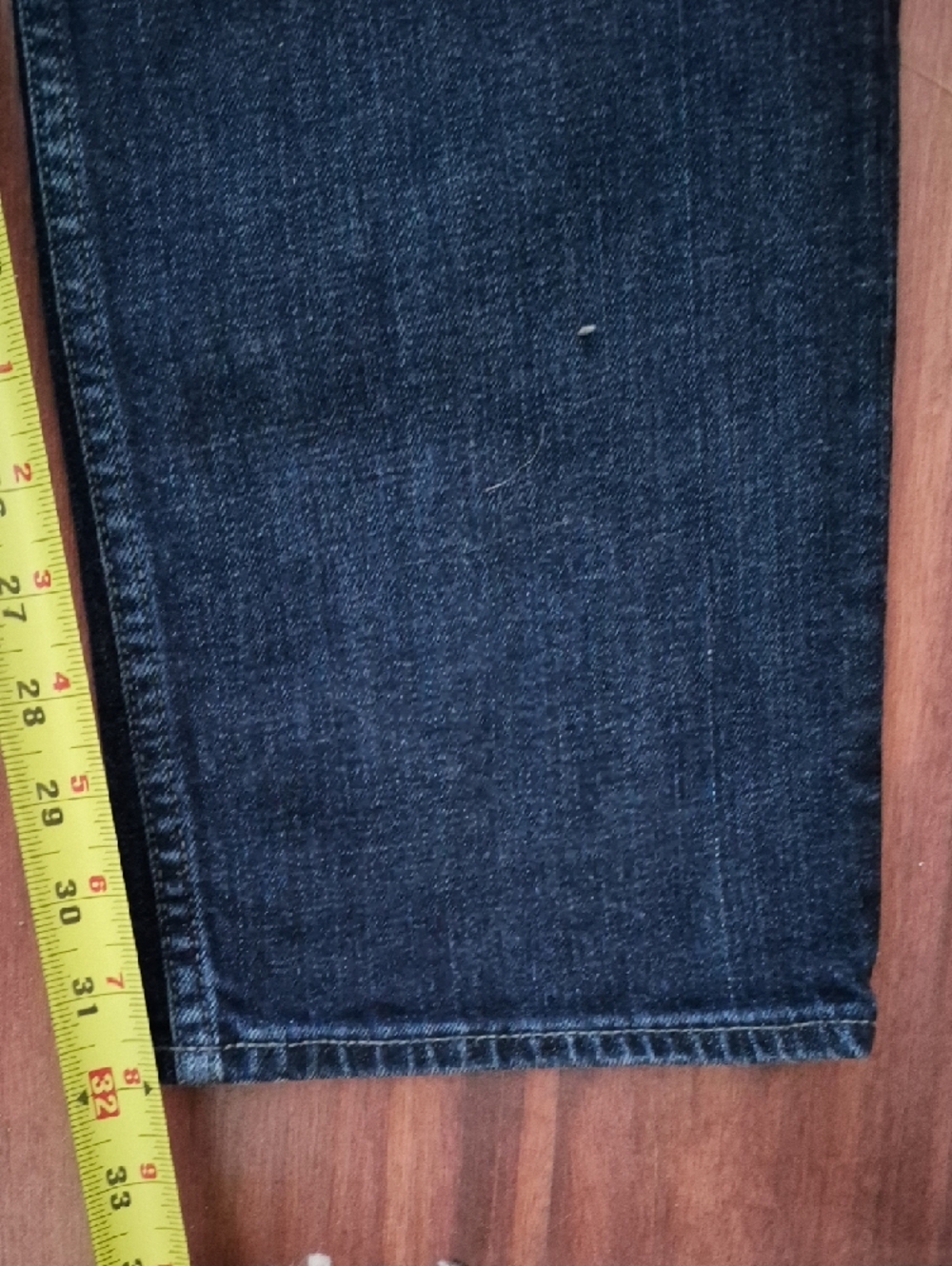 7 For All Mankind Dark Blue Slim Straight Jeans Men's 36 - Picture 7 of 7